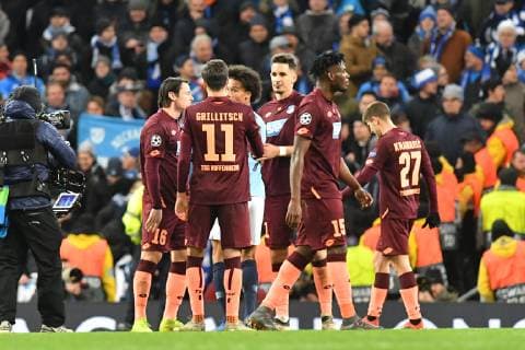 Manchester City - TSG 1899 Hoffenheim Nach Spielende sind die Hoffenheimer enttäuscht beim Spiel in der Champions League, Manchester City - TSG 1899 Hoffenheim. Manchester. 12.12.18 Fussball Champions League , Manchester