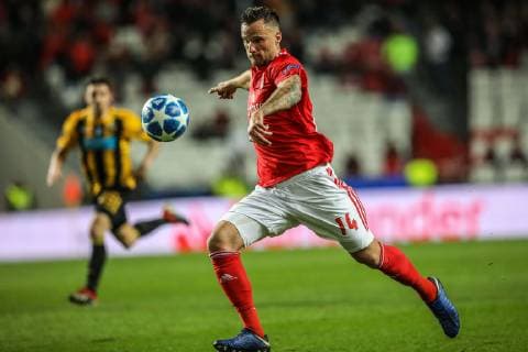 December 12, 2018 - Lisbon, Portugal - Haris Seferovic of SL Benfica in action during the UEFA Champions League 2018 19 football match between SL Benfica vs AEK Athens F.C. SL Benfica vs AEK Athens FC in Lisbon, Portugal - 12 Dec 2018 - ZUMAs197 87573560st Copyright: xDavidxMartinsx