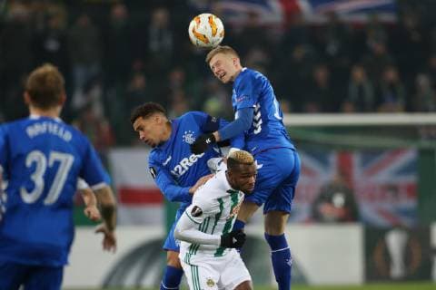 Fußball, EL, Rapid Wien - Glasgow Rangers SOCCER - UEFA EL, Rapid vs Rangers VIENNA,AUSTRIA,13.DEC.18 - SOCCER - UEFA Europa League, group stage, SK Rapid Wien vs Glasgow Rangers. Image shows Boli Bolingoli-Mbombo (Rapid). Keywords: Wien Energie. GEPAxpictures xMarioxKneisl
