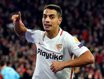 Sevilla s French striker Ben Yedder jubilates a goal during the UEFA Europa League 6th round groups phase match between Sevilla and Krasnodar at the Sanchez Pizjuan Stadium, in Seville, Andalusia, Spain, 13 December 2018. Sevilla vs. Krasnodar !ACHTUNG: NUR REDAKTIONELLE NUTZUNG!  Copyright: xRaulxCarox GRAF6468 20181213-636803268272442566