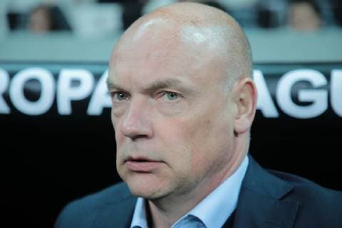 Coach Uwe Rösler of Malmo during the UEFA Europa League match between Besiktas and Malmo at Vodafone Park in Istanbul , Turkey on December 13 , 2018. 