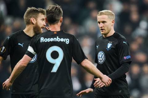 181213 Franz Brorsson of Malmö FF celebrates after 0-1 during the Europa league match between Besiktas and Malmö FF on December 13, 2018 in Istanbul. Photo: Petter Arvidson BILDBYRN kod PA 92175 Copyright: PETTERxARVIDSON BB181213PA045