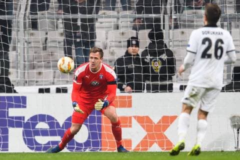 181213 Goalkeeper Johan Dahlin of Malmö FF during the Europa league match between Besiktas and Malmö FF on December 13, 2018 in Istanbul. Photo: Petter Arvidson BILDBYRN kod PA 92175 Copyright: PETTERxARVIDSON BB181213PA061