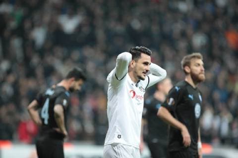 Mustafa Pektemek of Besiktas during the UEFA Europa League match between Besiktas and Malmo at Vodafone Park in Istanbul , Turkey on December 13 , 2018. 