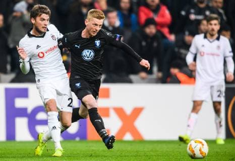 181213 Adem Ljajic of Besiktas and Anders Christiansen of Malmö FF during the Europa league match between Besiktas and Malmö FF on December 13, 2018 in Istanbul. Photo: Petter Arvidson BILDBYRN kod PA 92175 Copyright: PETTERxARVIDSON BB181213PA064