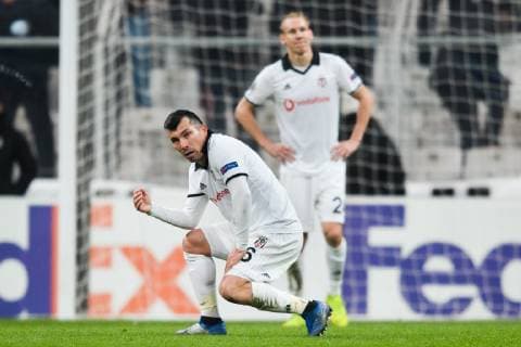 181213 Gary Alexis Medel Soto of Besiktas looks dejected during the Europa league match between Besiktas and Malmö FF on December 13, 2018 in Istanbul. Photo: Petter Arvidson BILDBYRN kod PA 92175 Copyright: PETTERxARVIDSON BB181213PA068