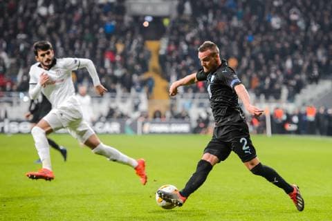 181213 Eric Larsson of Malmö FF under the Europa league match between Besiktas and Malmö FF on December 13, 2018 in Istanbul. Photo: Petter Arvidson BILDBYRN kod PA 92175 Copyright: PETTERxARVIDSON BB181213PA090