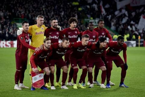 SOCCER - UEFA EL, Celtic vs RBS GLASGOW,SCOTLAND,13.DEC.18 - SOCCER - UEFA Europa League, group stage, Celtic Glasgow vs Red Bull Salzburg. Image shows the team of RBS. GEPAxpictures xFlorianxErtl