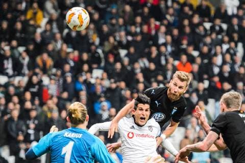 181213 Rasmus Bengtsson of Malmö FF and Necip Uysal of Besiktas during the Europa league match between Besiktas and Malmö FF on December 13, 2018 in Istanbul. Photo: Petter Arvidson BILDBYRN kod PA 92175 Copyright: PETTERxARVIDSON BB181213PA101