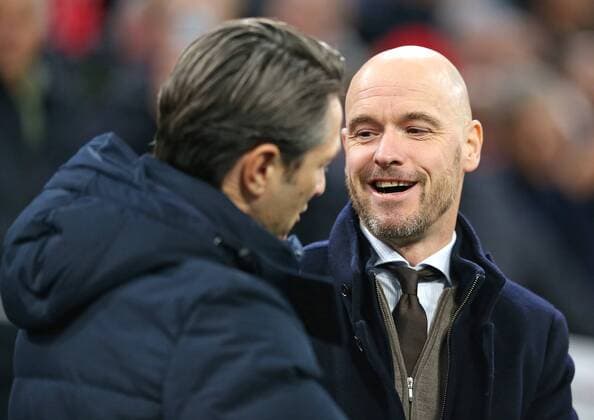 12.12.2018, Fussball UEFA Champions League 2018 2019, Gruppenphase, 6.Spieltag, Ajax Amsterdam - FC Bayern München, in der Johan Cruijff Arena Amsterdam. (L-R) Trainer Niko Kovac (Bayern München) und Trainer Erik ten Hag (Ajax Amsterdam)