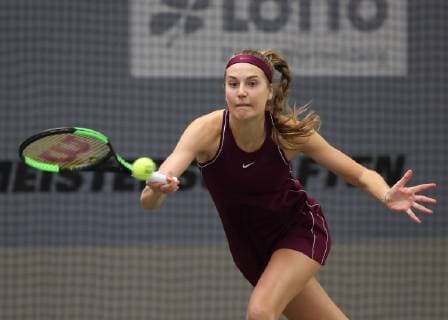 Antonia Lottner, Deutsche Meisterschaften 2018 Tennis - Deutsche Meisterschaften 2018 - Deutsche Meisterschaft - - Biberach an der Riss - Baden-Wuerttemberg - Germany - 14 December 2018. Â Copyright: xJuergenxHasenkopfx