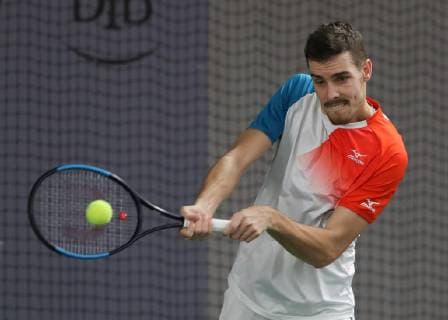 Mats Moraing, Deutsche Meisterschaften 2018 Tennis - Deutsche Meisterschaften 2018 - Deutsche Meisterschaft - - Biberach an der Riss - Baden-Wuerttemberg - Germany - 14 December 2018. Â Copyright: xJuergenxHasenkopfx