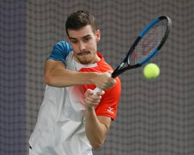 Mats Moraing, Deutsche Meisterschaften 2018 Tennis - Deutsche Meisterschaften 2018 - Deutsche Meisterschaft - - Biberach an der Riss - Baden-Wuerttemberg - Germany - 14 December 2018. Â Copyright: xJuergenxHasenkopfx