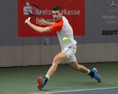 Mats Moraing, Deutsche Meisterschaften 2018 Tennis - Deutsche Meisterschaften 2018 - Deutsche Meisterschaft - - Biberach an der Riss - Baden-Wuerttemberg - Germany - 14 December 2018. Â Copyright: xJuergenxHasenkopfx