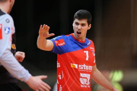 Jannik Hausmann (Balingen-Weilstetten 7) jubelt nach einem Tor beim Spiel VFL Eintracht Hagen vs. HBW Balingen-Weilstetten, Handball, 2. Bundesliga, 14.12.2018 VFL Eintracht Hagen vs. HBW Balingen-Weilstetten, Handball, 2. Bundesliga, 14.12.2018 Hagen Copyright: xEIBNER MarioxHommesx EP_MHS