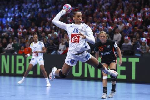 Handball, Damen EM, Halbfinale, Niederlande - Frankreich Beatrice Edwige (France) HANDBALL : Pays Bas vs France - Demie Finale Euro feminin - 14 12 2018 GwendolineLeGoff Panoramic 