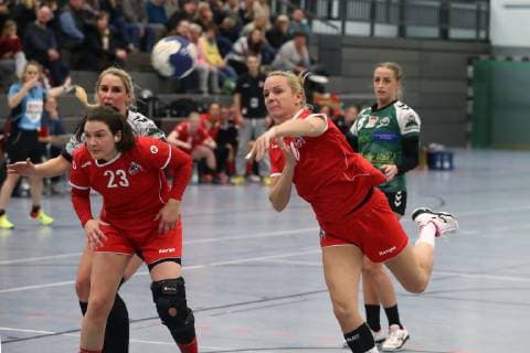 1.FC Köln vs. TV Aldekerk 07 Handball Damen 3.Bundesliga West rechts: Julia Schumacher (1.FC Köln) 15.12.2018