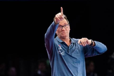Handball, EM Damen, Finale, Russland - Frankreich 181216 Olivier Krumbholz, head coach of France during the EHF European Women?s Handball Championship final match between Russia and France on December 16, 2018 in Paris. Photo: Jon Olav Nesvold BILDBYRAN kod JE 160386 Copyright: JONxOLAVxNESVOLD BB181216JE017