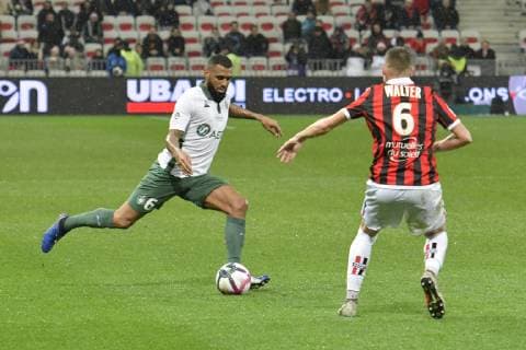 Yann M Vila (AS Saint Etienne) - Remy Walter (OGC Nice) FOOTBALL : OGC Nice vs Saint Etienne - Ligue 1 conforama - Nice - 16 12 2018 NorbertScanella Panoramic 