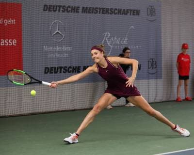 Antonia Lottner, Endspiel Deutsche Meisterschaften 2018 Tennis - Deutsche Meisterschaften 2018 - Deutsche Meisterschaft - - Biberach an der Riss - Baden-Wuerttemberg - Germany - 16 December 2018. Â Copyright: xJuergenxHasenkopfx