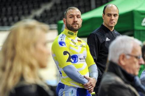 Pressekonferenz mit Robert Foerstemann (Sprinter) und Maximilian Levy (Sprinter) - Querformat - quer - horizontal - Event Veranstaltung: Pressekonferenz zum 108. Berliner Sechstagerennen2019 - Sixday Berlin 2019 - Location Ort: Velodrom Berlin - Germany Deutschland - Europa Europa - Date Datum: 19.11.2018