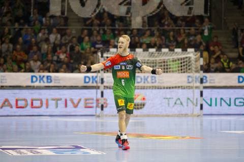 -scm6jubelt SC Magdeburg vs Frisch Auf Goeppingen SC Magdeburg vs Frisch Auf Goeppingen, Handball, DHB-Pokal Viertelfinale, Saison 2018 2019, 19.12.2018 Magdeburg Copyright: xEIBNER DanielxReineltx EP_DRT