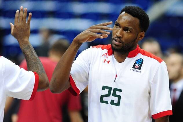 JaJuan Johnson (USA 25 Lokomotiv Kuban Krasnodar) bei der Teamvorstellung - Aktion - Spielszene - Querformat - quer - horizontal - Event Veranstaltung: ALBA Berlin vs. Lokomotiv Kuban Krasnodar 7Days EuroCup Saison - Vorrunde - 2018 2019 - Location Ort: Mercedes Benz Arena Berlin Deutschland Germany Europa Europe Datum Date: 19.12.2018