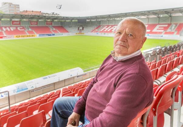 Klaus Urbanczyk im Erdgas Sportpark in Halle am 29.05.15. Halle Sachsen-Anhalt Deutschland