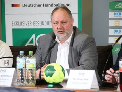 GER, DHB, Handballball WM - PK, 21.12.2018, AOK-Zentrale, Berlin, GER, DHB, Handballball WM - PK, , DHB regulations prohibit any use of photographs as image sequences and or quasi-video im Bild Präsident Andreas Michelmann