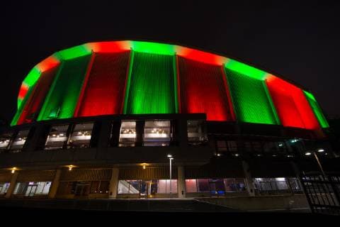 181221 Arena Scandinavium exteriört innan ishockeymatchen i SHL mellan Frölunda och Timra 21 december 2018 i Göteborg. Copyright: MICHAELxERICHSEN BB181221MI001