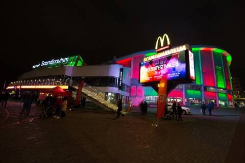 181221 Arena Scandinavium exteriört innan ishockeymatchen i SHL mellan Frölunda och Timra 21 december 2018 i Göteborg. Copyright: MICHAELxERICHSEN BB181221MI005