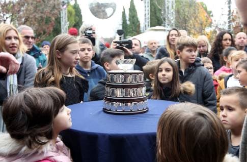 Welcome ceremony for Davis Cup winners 22.12.2018.Sibenik,Croatia - City of Sibenik and Tennis club Subicevac organized welcome ceremony for Davis Cup winners Franko Skugor and Ivan Dodig with Neven Nakic.  DuskoxJaramaz PIXSELL
