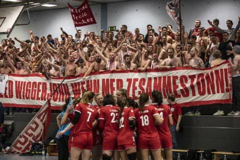 1. FC Köln - Bayer Leverkusen II Handball 3. Liga Europaschule Koeln Deutschland Datum: 22.12.2018 Ultra Support