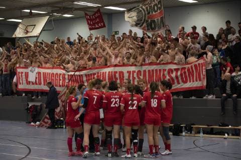 1. FC Köln - Bayer Leverkusen II Handball 3. Liga Europaschule Koeln Deutschland Datum: 22.12.2018 Ultra Support