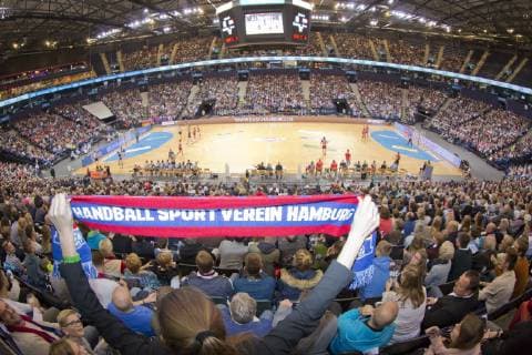 Sport Bilder des Tages Handball Handball 2.Liga 2018 2019 - Handball Sportverein Hamburg vs. TuSEM Essen Zuschauer vom Handball Sportverein Hamburg Barclaycard Arena Hamburg