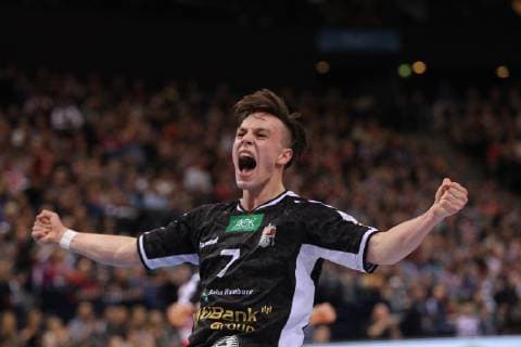 Handball 2. Bundesliga 2018 2019 - Hamburg Handball vs. Tusem Essen Leif Tissier (Hamburg) jubelt . Barclaycard Arena Hamburg Hamburg Foto: Frank Schoof