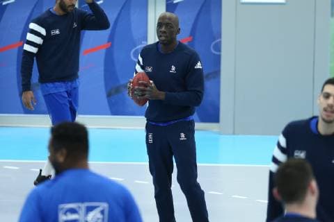 Olivier Nyokas (France) HANDBALL : Equipe de France - Entrainement + Equipe de France - 27 12 2018 KevinDomas Panoramic 