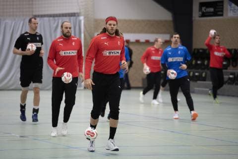 Mikkel Hansen og resten af det danske herrelandshold traener forud for haandbold VM i Nordvest Hallen i Herning, fredag den 28. december 2018.. , Herning Denmark Copyright: BoxAmstrup BoxAmstrupx cop103 spdk20181228-183157-L