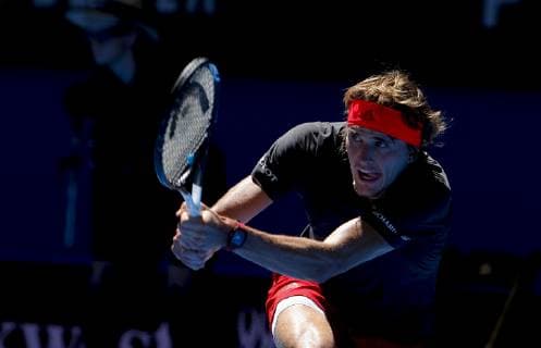30th December 2018, RAC Arena, Perth, Australia; Hopman Cup Tennis, sponsored by Mastercard; Alexander Zverev of Team Germany watches his shot against David Ferrer of Team Spain  ActionPlus12091697 DavidxWoodley