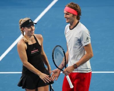Sport Themen der Woche KW52 Sport Bilder des Tages Angelique Kerber und Alexander Zverev, Mixed Doubles Tennis - Hopman Cup 2019 - ITF - RAC Arena - Perth - Western Australia - Australia - 30 December 2018. Â Copyright: xJuergenxHasenkopfx