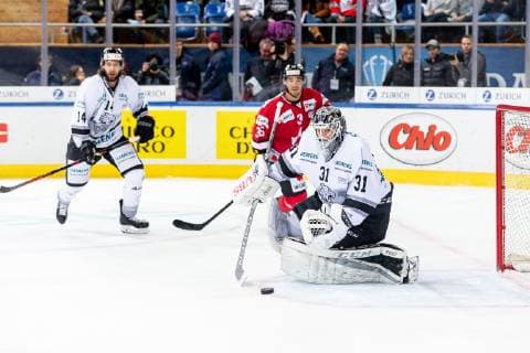 30.12.2018 - Eishockey - Saison 2018 2019 - Spengler Cup - Halbfinale: Team Canada - Thomas Sabo Ice Tigers Icetigers Nürnberg - ThHa - Niklas Treutle (31, Thomas Sabo Ice Tigers ) hält