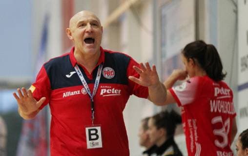 Handball 1. Bundesliga Damen THC - Frisch Auf Göppingen 30.12.18, Bad Langensalza, Handball 1.Bundesliga Damen, Saison 2018 2019, Thüringer Handballclub, THC - Frisch Auf Göppingen im Bild Trainer Herbert Müller (THC)