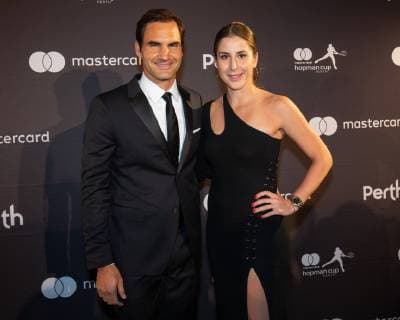 Sport Bilder des Tages Hopman Cup Feature, New Year s Eve Gala, Silvester Ball, Belinda Bencic und Roger Federer Tennis - Hopman Cup New Year™s Eve Gala - ITF - Crown Perth Grand Ballroom - Perth - Western Australia - Australia - 31 December 2018. Â Copyright: xJuergenxHasenkopfx
