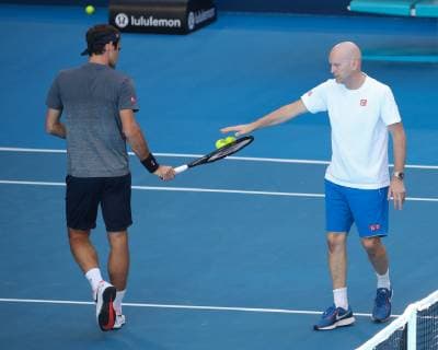 Roger Federer und Daniel Troxler, Training Copyright: xJuergenxHasenkopfx