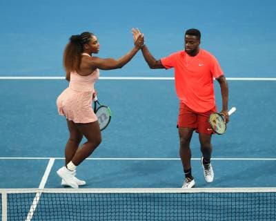 Serena Williams und Frances Tiafoe, Mixed Doubles Tennis - Hopman Cup New Year™s Eve Gala - ITF - Crown Perth Grand Ballroom - Perth - Western Australia - Australia - 1 January 2019. Â Copyright: xJuergenxHasenkopfx