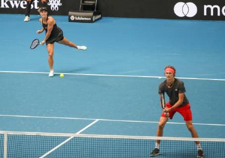 Angelique Kerber, Alexander Zverev, Mixed Doubles Tennis - Hopman Cup 2019 - ITF - RAC Arena - Perth - Western Australia - Australia - 2 January 2019. Â Copyright: xJuergenxHasenkopfx