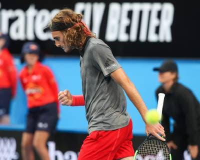 Stefanos Tsitsipas Tennis - Hopman Cup 2019 - ITF - RAC Arena - Perth - Western Australia - Australia - 3 January 2019. Â Copyright: xJuergenxHasenkopfx
