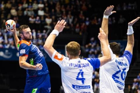190103 Eivind Tangen of Norway in action during the Gjensidige Cup match between Norway and Iceland on January 3, 2019 in Oslo. Photo: Vegard Wivestad Grott BILDBYRAN kod VG 170266 Copyright: VEGARDxWIVESTADxGRoTT BB190103BB459