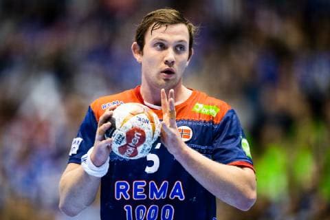 190103 Sander Sagosen of Norway during the Gjensidige Cup match between Norway and Iceland on January 3, 2019 in Oslo. Photo: Vegard Wivestad Grott BILDBYRAN kod VG 170266 Copyright: VEGARDxWIVESTADxGRoTT BB190103BB469