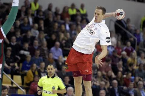 Nikolaj Markussen (10) i aktion i venskabskampen mod Ungarn i Bygma Cup i Ceres Arena i Aarhus torsdag den 3. januar 2019.. , Denmark Copyright: HenningxBaggerx COP102 spdk20190103-203529-L